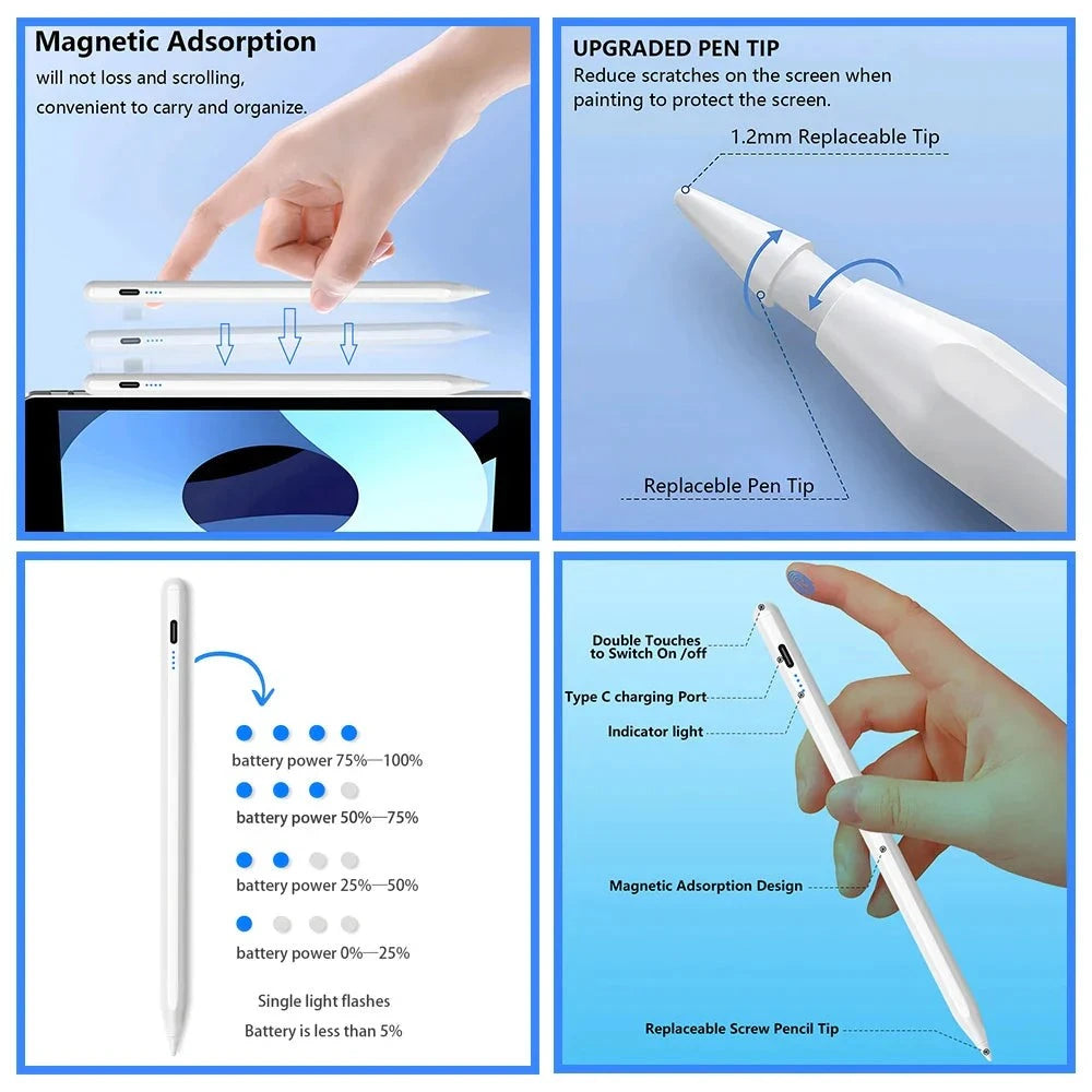 Apple Pencil Palm Rejection Power Display For iPad Accessories