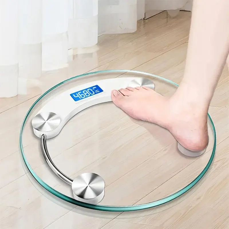 Round Shape Digital Body Weight Scale High-Definition LCD Display Bathroom Scale - Circuit Hub Central