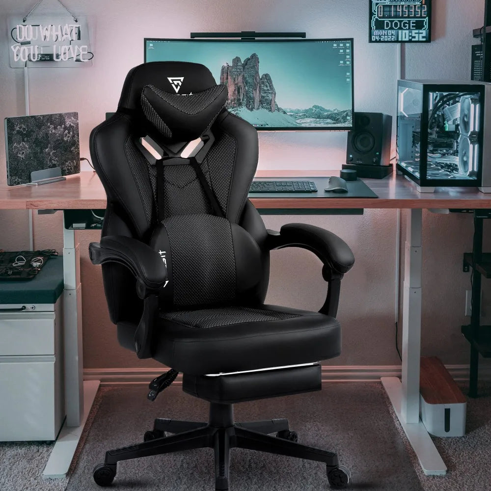 2024 New Gaming Chair with Footrest Gaming Chair for Heavy People