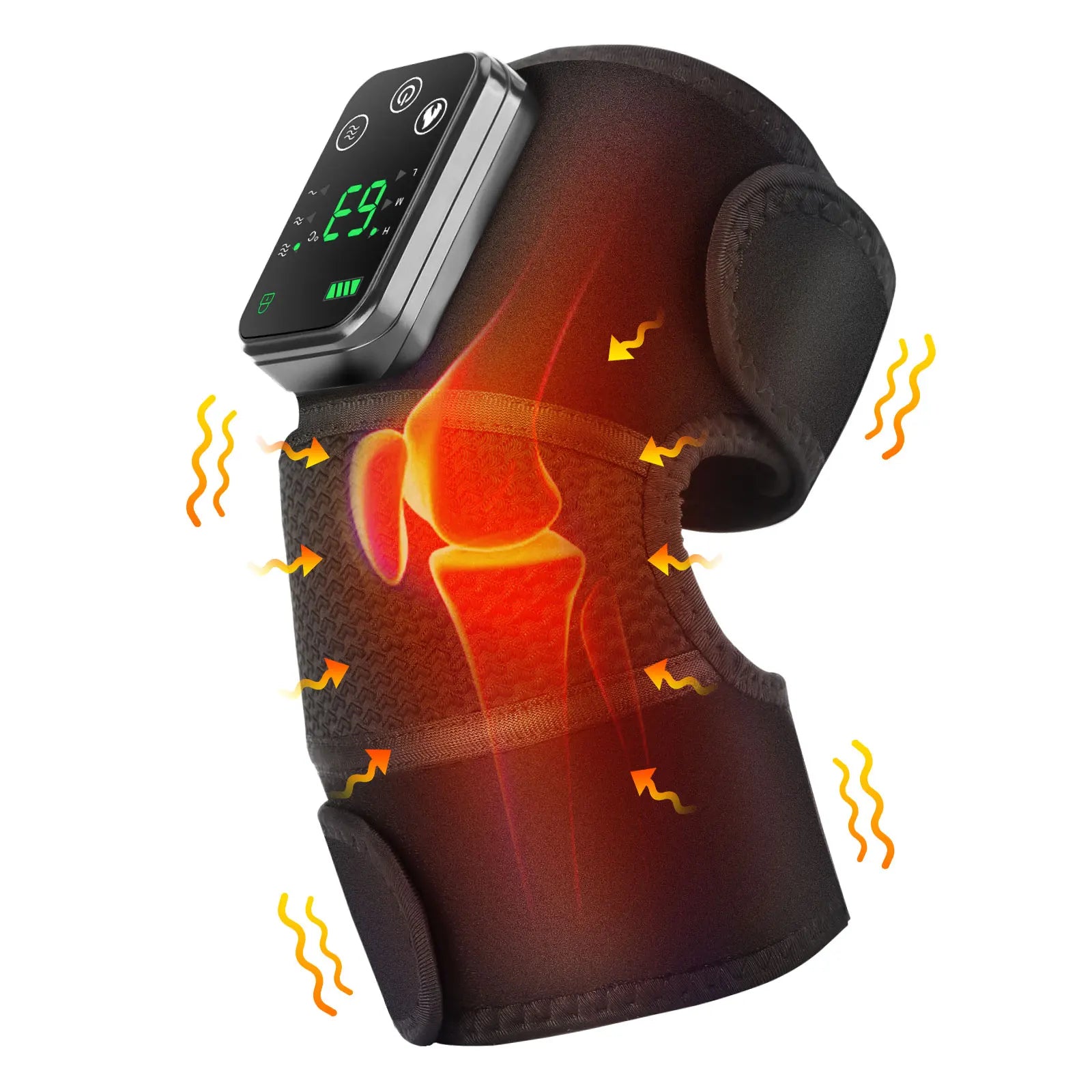 Thermal Knee Massager 3 In Heating Pad Electric Vibration