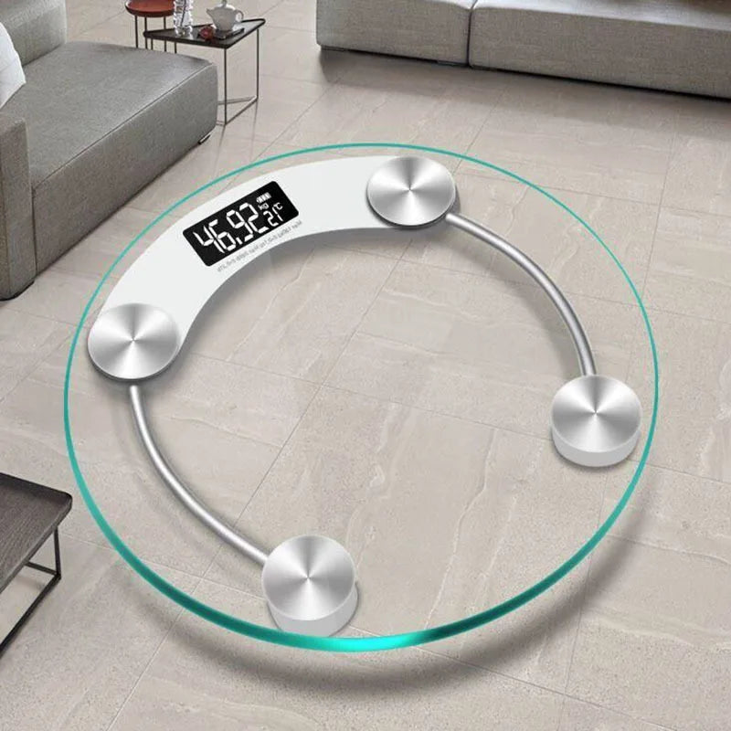 Round Shape Digital Body Weight Scale High-Definition LCD Display Bathroom Scale - Circuit Hub Central