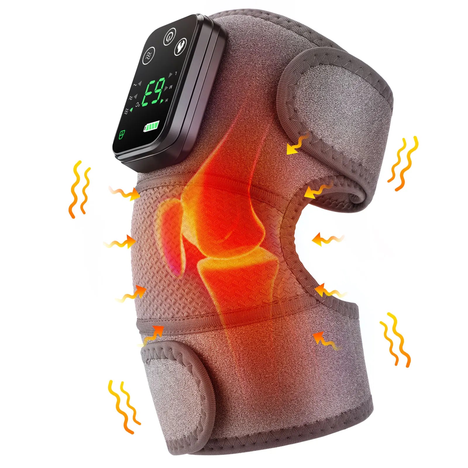 Thermal Knee Massager 3 In Heating Pad Electric Vibration