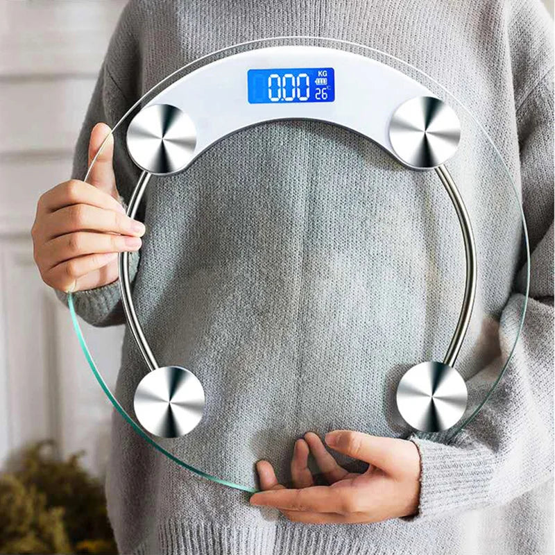 Round Shape Digital Body Weight Scale High-Definition LCD Display Bathroom Scale - Circuit Hub Central