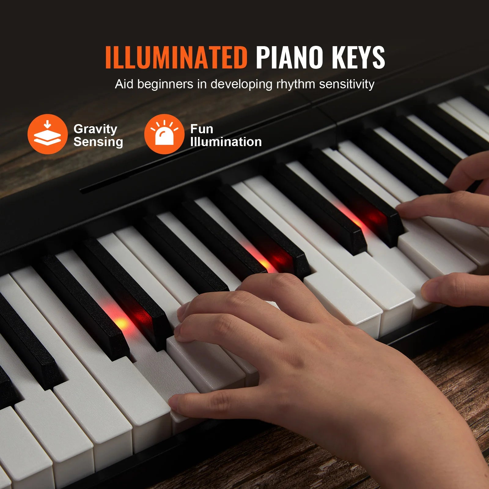VEVOR 61 or 88 Key Folding Keyboard Bluetooth & MIDI Electronic Digital Foldable Piano for Beginners - Circuit Hub Central