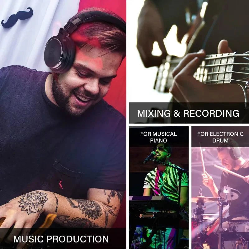 Oneodio Wired Professional Studio Pro 50 DJ Headphones With Microphone Over Ear HiFi Monitor - Circuit Hub Central