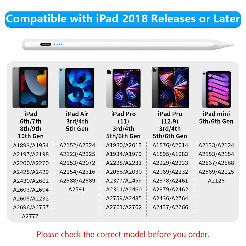 Apple Pencil Palm Rejection Power Display For iPad Accessories