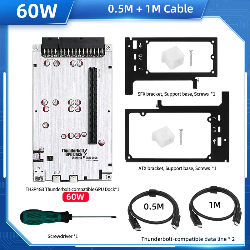 Thunderbolt compatible GPU Dock Laptop to External Graphic Video Card