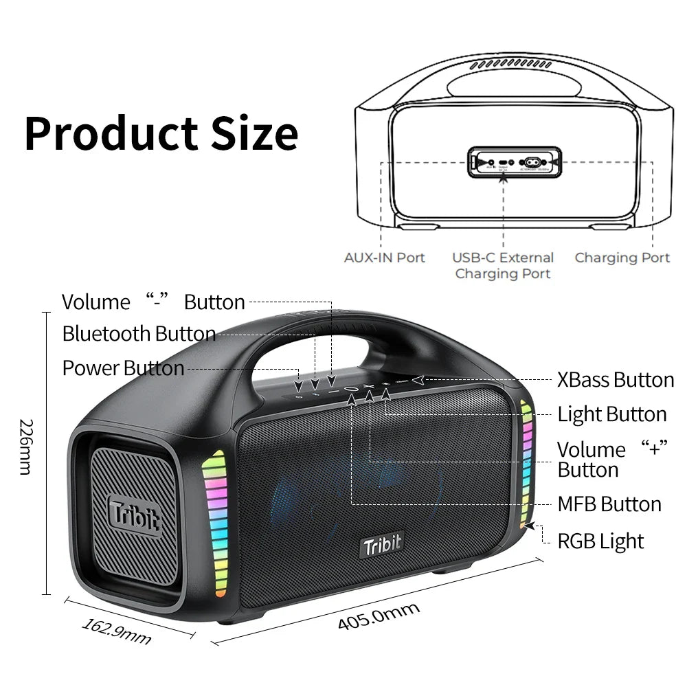 Portable Bluetooth Speaker 90W StormBox Blast Outdoor Wireless Speaker - Circuit Hub Central