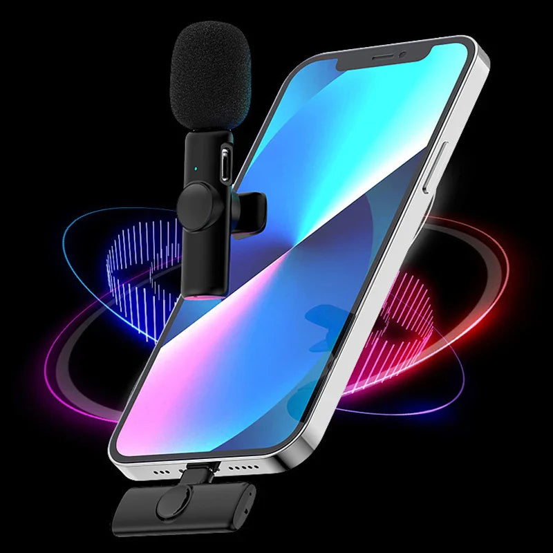 K11 Professional Wireless Lavalier Microphone for iPhone iPad Laptop
