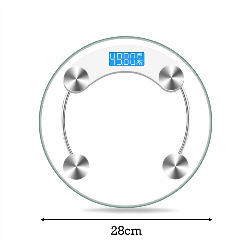 Round Shape Digital Body Weight Scale High-Definition LCD Display Bathroom Scale - Circuit Hub Central