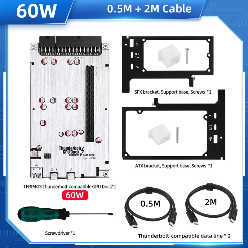 Thunderbolt compatible GPU Dock Laptop to External Graphic Video Card