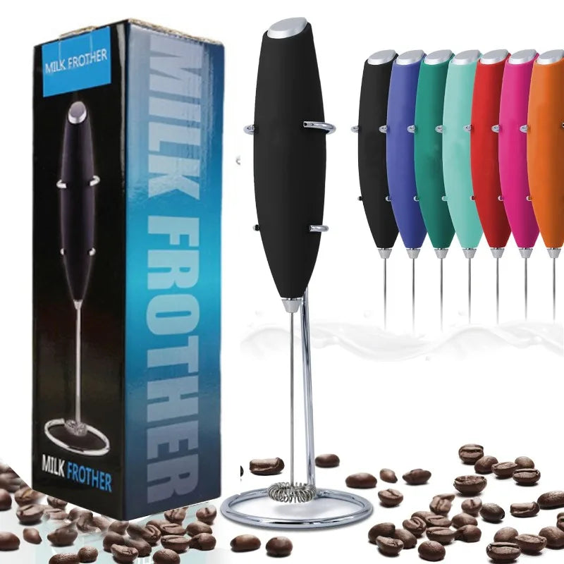 Electric Milk Frother Handheld Mini Foamer Coffee Maker Egg Beater for Chocolate Cappuccino Stirrer - Circuit Hub Central
