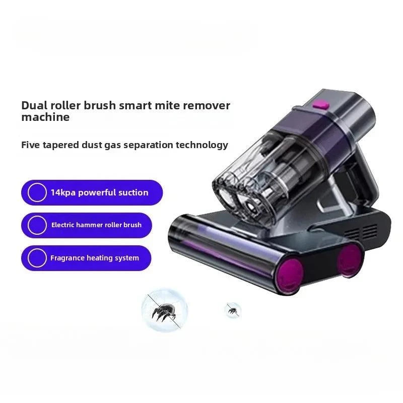 Bed Vacuum Cleaner UV Mattress High Heating Powerful Double-Cup Handheld Smart Dust Sensor Lo Noise - Circuit Hub Central