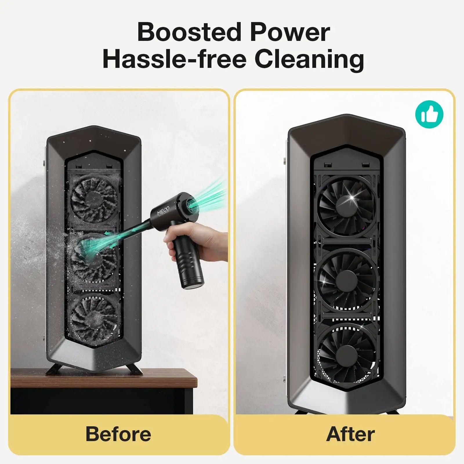 Compressed Air Duster and Vacuum 2 in 1 Electric Air Blower