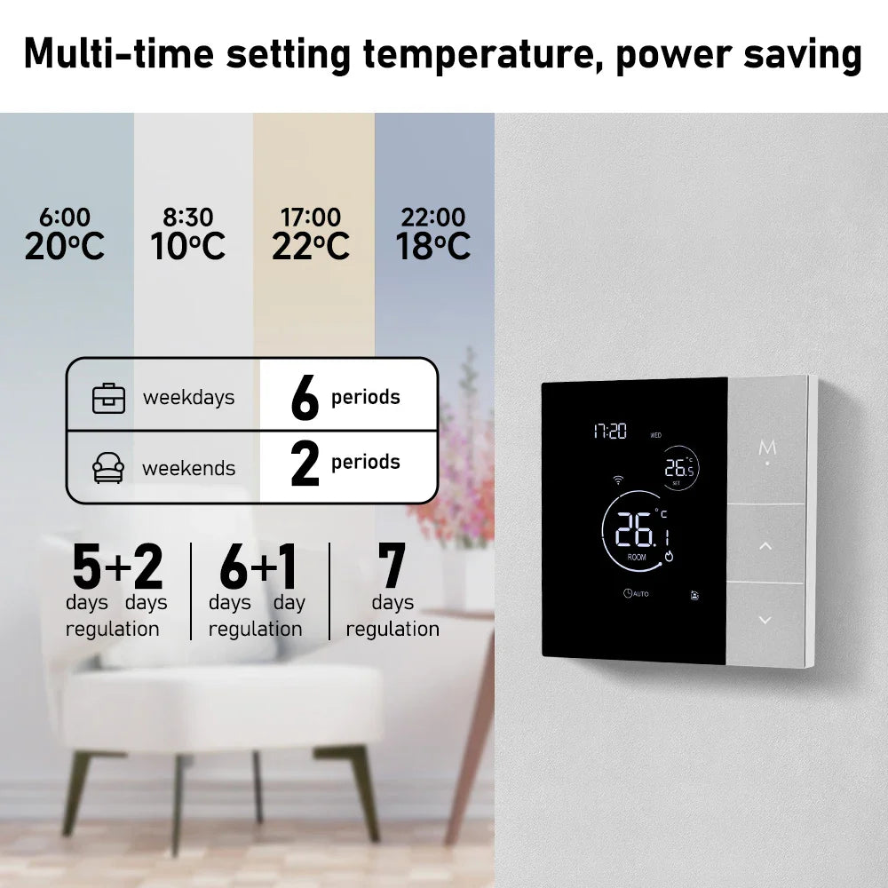 WiFi Thermostat Smart Home Electric Underfloor Heating Temperature