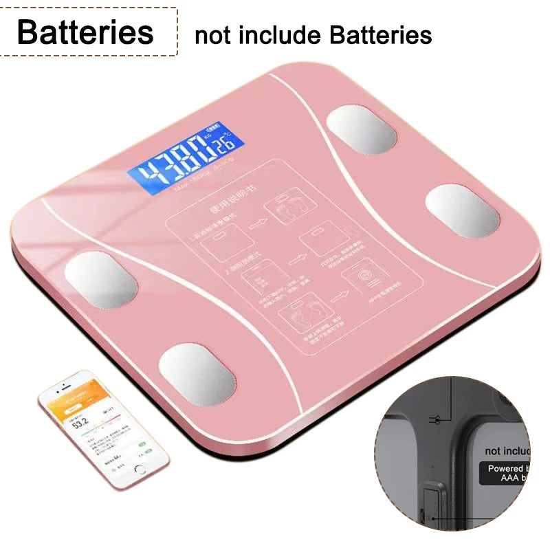 Smart Body Fat Scale Wireless Digital Bathroom Scale Bluetooth Electronic Scale with Smartphone App - Circuit Hub Central