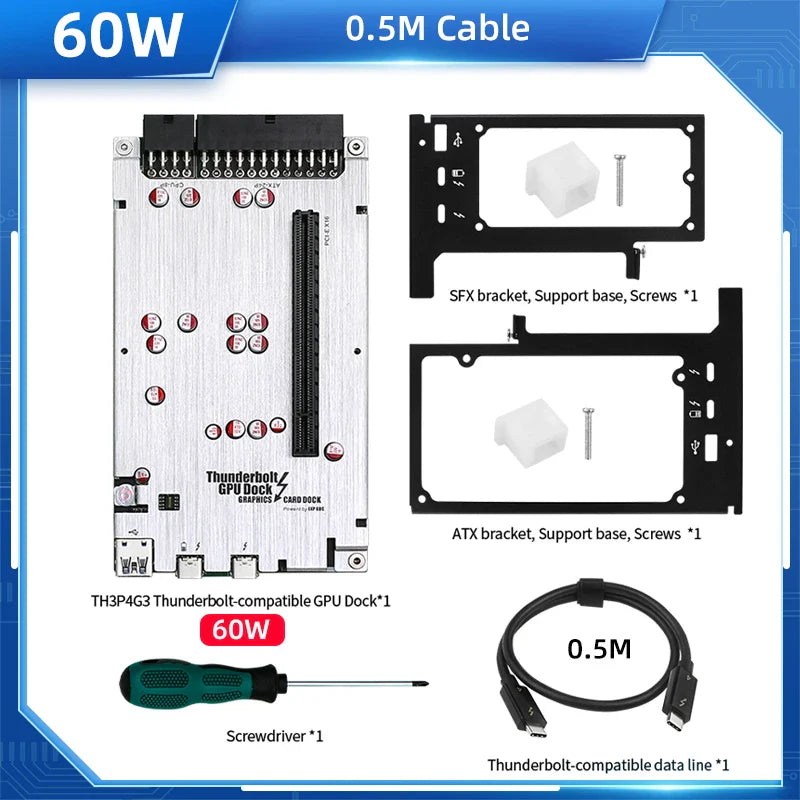 Thunderbolt compatible GPU Dock Laptop to External Graphic Video Card