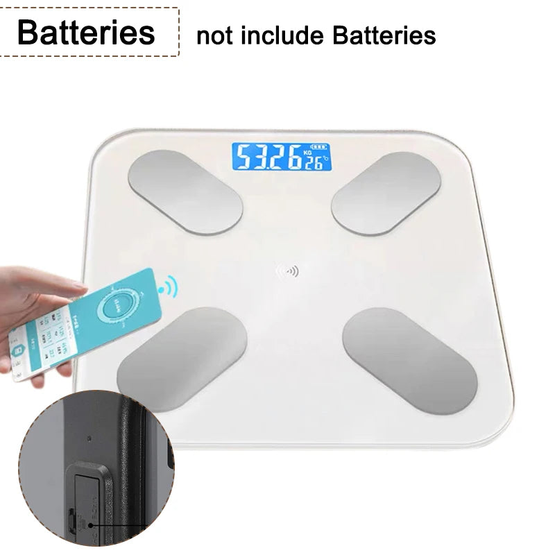 Smart Body Fat Scale Wireless Digital Bathroom Scale Bluetooth Electronic Scale with Smartphone App - Circuit Hub Central