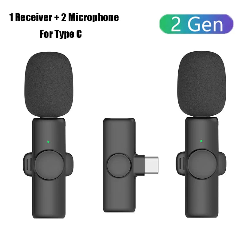 K11 Professional Wireless Lavalier Microphone for iPhone iPad Laptop
