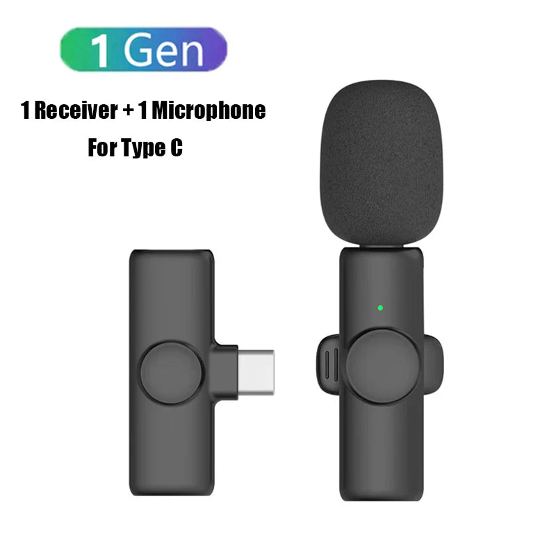 K11 Professional Wireless Lavalier Microphone for iPhone iPad Laptop