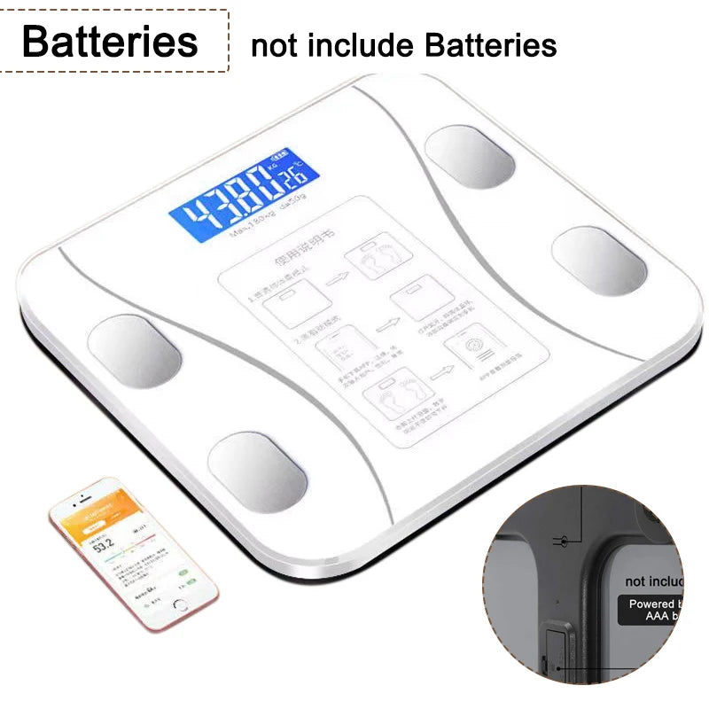 Smart Body Fat Scale Wireless Digital Bathroom Scale Bluetooth Electronic Scale with Smartphone App - Circuit Hub Central