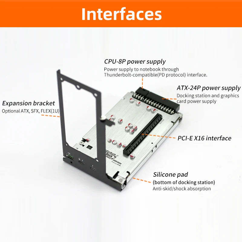 Thunderbolt compatible GPU Dock Laptop to External Graphic Video Card