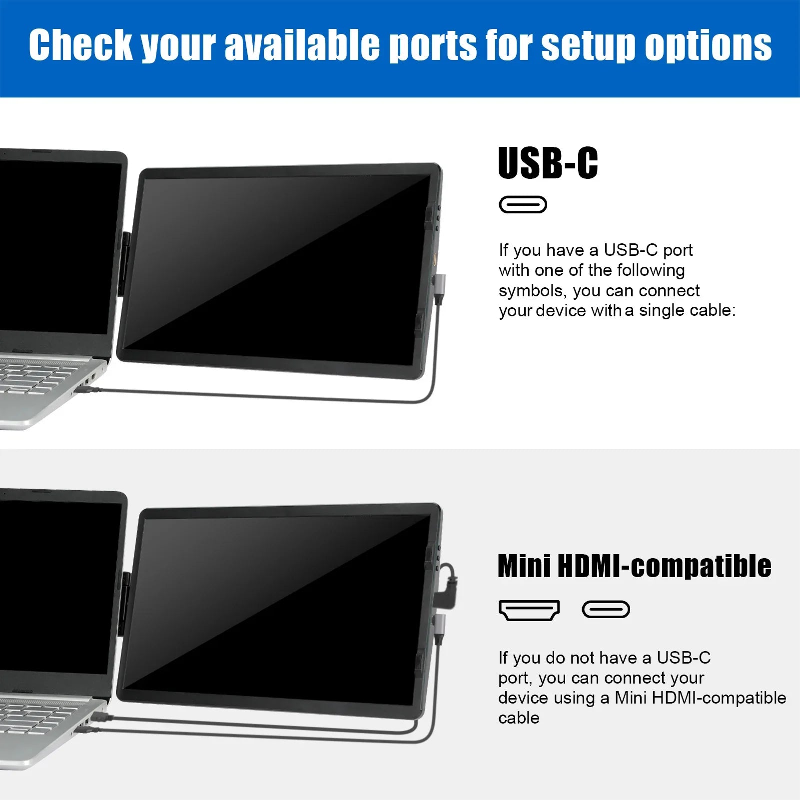 14 6 Inch LCD Laptop Monitor Foldable Screen For Conference