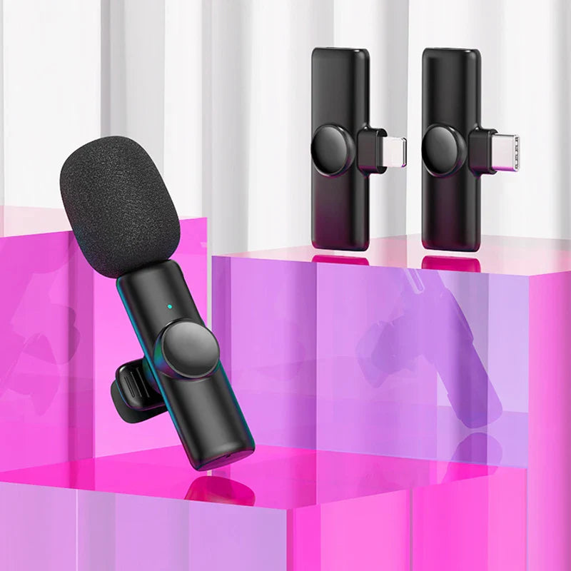 K11 Professional Wireless Lavalier Microphone for iPhone iPad Laptop