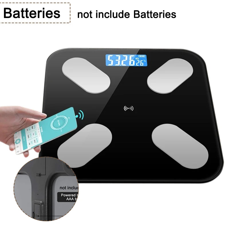 Smart Body Fat Scale Wireless Digital Bathroom Scale Bluetooth Electronic Scale with Smartphone App - Circuit Hub Central