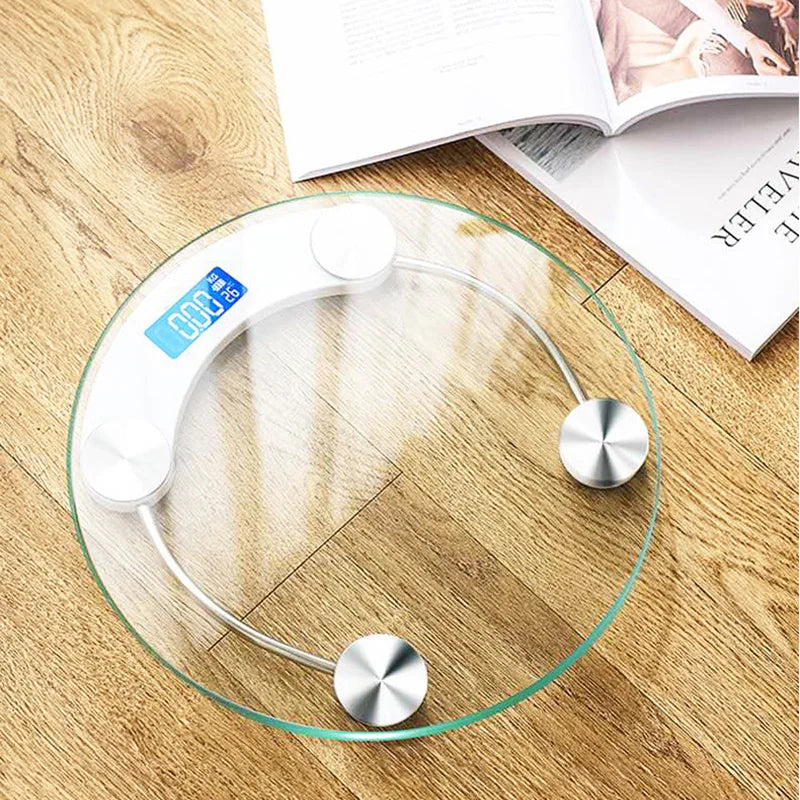 Round Shape Digital Body Weight Scale High-Definition LCD Display Bathroom Scale - Circuit Hub Central