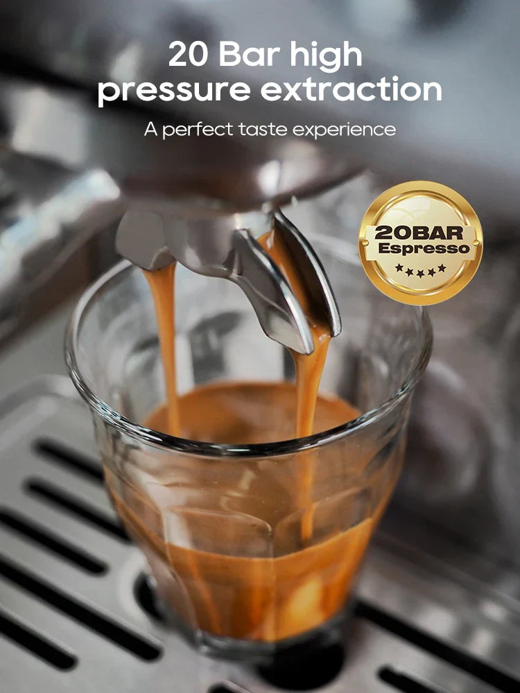 HiBREW 20Bar Semi Automatic Espresso Cold and Hot Coffee Machine