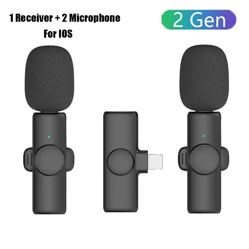 K11 Professional Wireless Lavalier Microphone for iPhone iPad Laptop