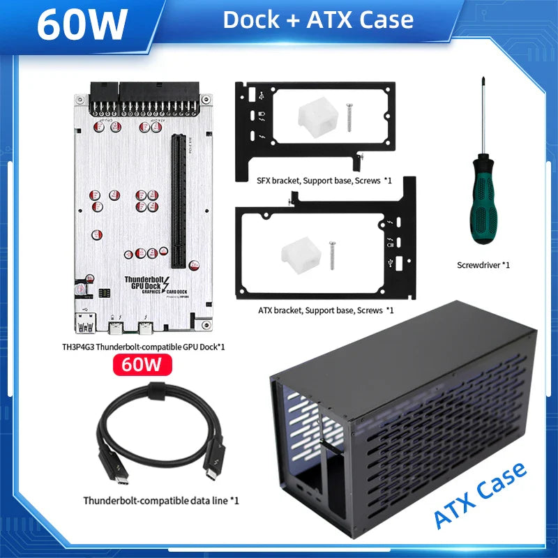 Thunderbolt compatible GPU Dock Laptop to External Graphic Video Card