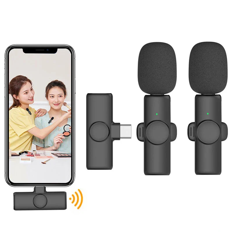K11 Professional Wireless Lavalier Microphone for iPhone iPad Laptop