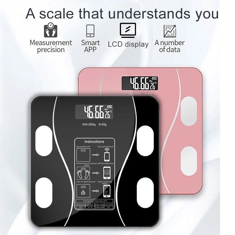 Smart Body Fat Scale Wireless Digital Bathroom Scale Bluetooth Electronic Scale with Smartphone App - Circuit Hub Central