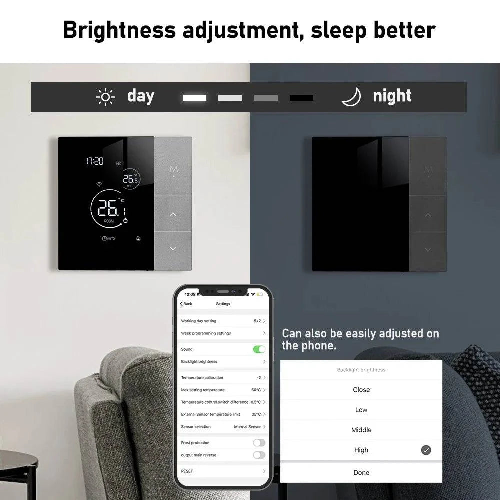 WiFi Thermostat Smart Home Electric Underfloor Heating Temperature