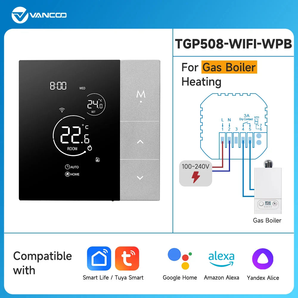 WiFi Thermostat Smart Home Electric Underfloor Heating Temperature