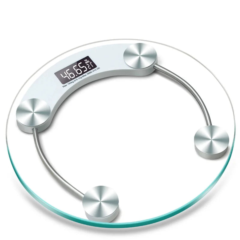 Round Shape Digital Body Weight Scale High-Definition LCD Display Bathroom Scale - Circuit Hub Central