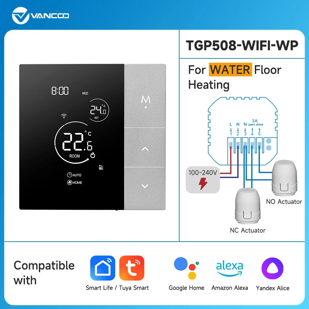WiFi Thermostat Smart Home Electric Underfloor Heating Temperature