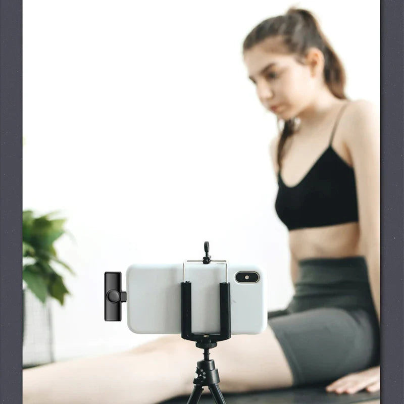 K11 Professional Wireless Lavalier Microphone for iPhone iPad Laptop