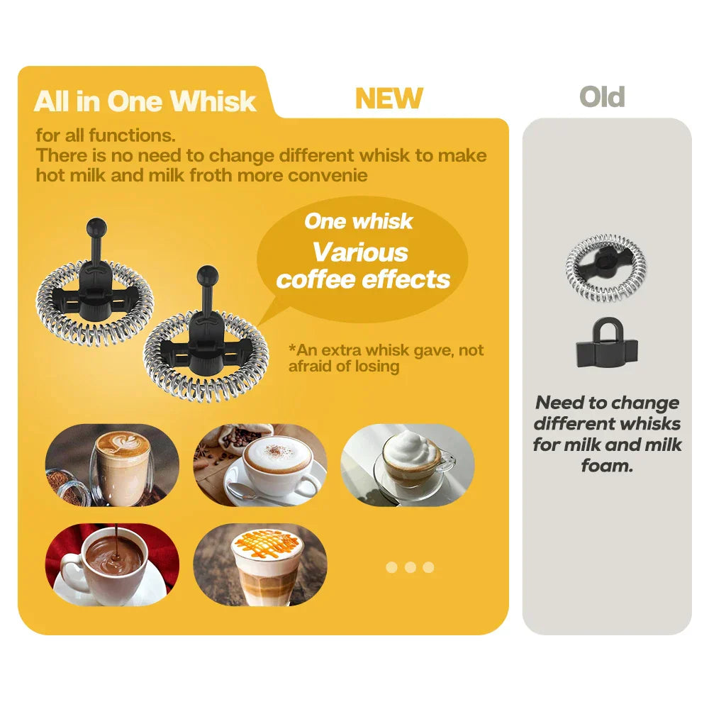 Cold or Hot Latte electric Milk Frother Foamer Chocolate Mixer