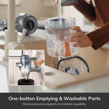 Compact and portable ILIFE vacuum with dust cup storage