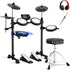 Fesley FED150W Electric Drum Set: Electronic Drum Set with 4 Quiet Mesh Drum Pads,Dual Zone - Circuit Hub Central