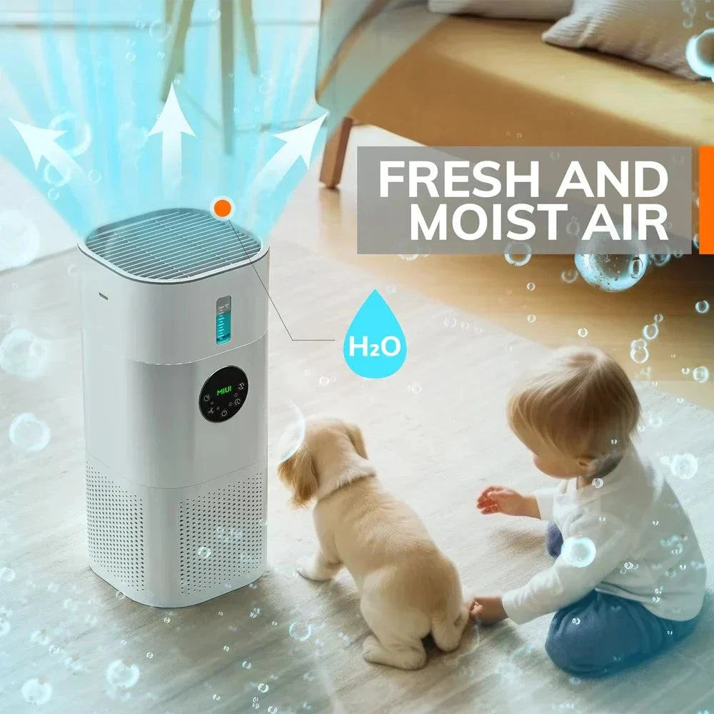 Air Purifier with Humidifier Combo for Home Allergies and Pets Hair, Smokers in Bedroom, H13 True HEPA Filter，2-in-1 - Circuit Hub Central