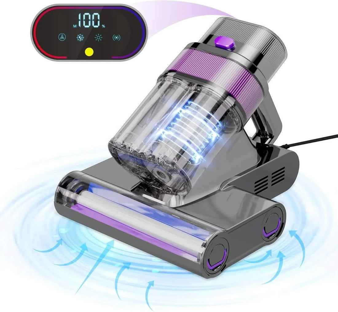 Bed Vacuum Cleaner UV Mattress High Heating Powerful Double-Cup Handheld Smart Dust Sensor Lo Noise - Circuit Hub Central