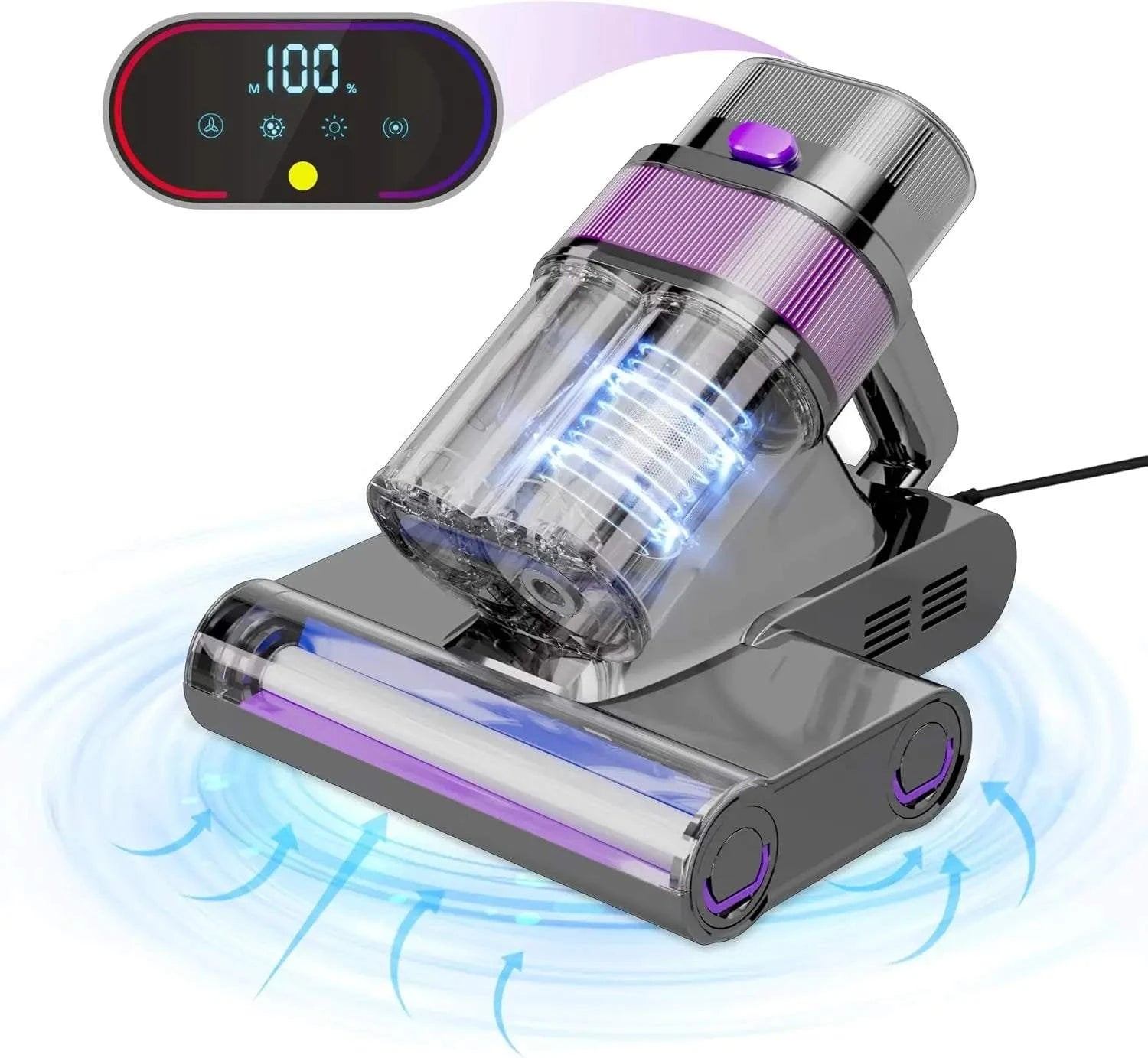 Bed Vacuum Cleaner UV Mattress High Heating Powerful Double-Cup Handheld Smart Dust Sensor Lo Noise - Circuit Hub Central