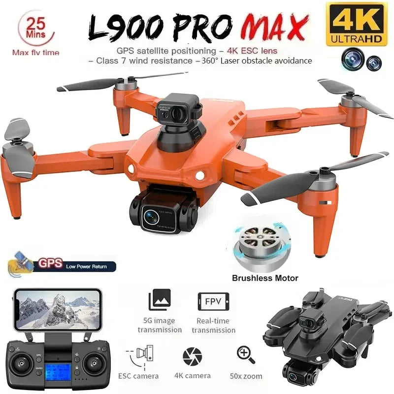 L900 Pro MAX GPS Drone 4K Professional HD Dual Camera 5G Wifi 360