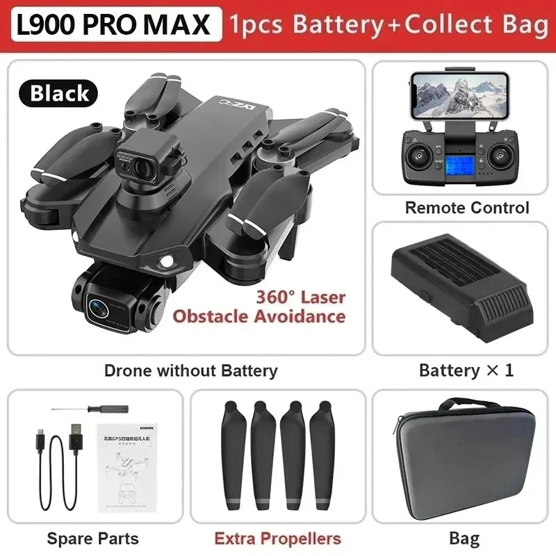 L900 Pro MAX GPS Drone 4K Professional HD Dual Camera 5G Wifi 360