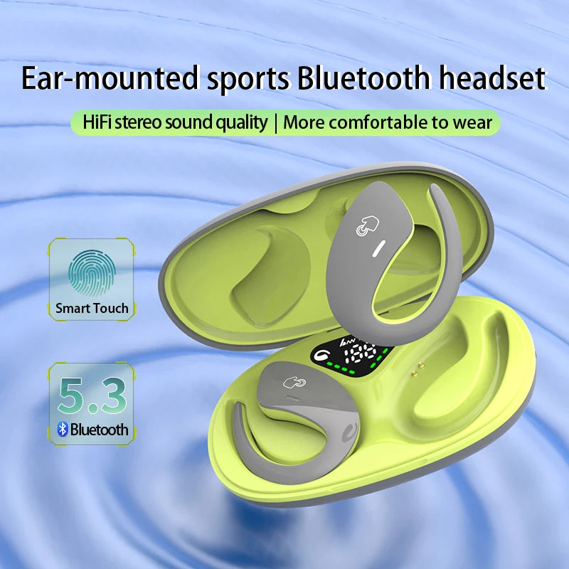 Bone Conduction Sports Bluetooth Headset TWS Wireless Headphones IPX5 Waterproof Earbuds With Mic - Circuit Hub Central