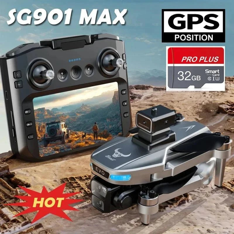 Drone 8K Professional GPS HD Camera Drones 5G WIFI FPV Video 4k UAV 5.9 inch remote control PRO MAX - Circuit Hub Central